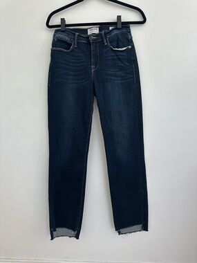 Frame Denim Le High Straight Leg Jeans - Dark Indigo